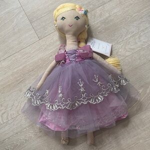 Pottery Barn Kids Purple Tulle Princess Doll with Yellow Hair